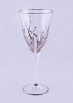 Набор бокалов для вина  Зара  с кристаллами и платиной