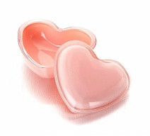 Шкатулка  Милое Сердце 10*9/5 см, розовая