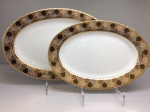 A set of two oval platter "MAGIC"