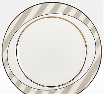 Набор подстановочных тарелок  Серые полоски  на 6 персон 