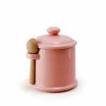 Jar with spoon to store has next color: PINK
