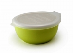 Porcelain tray with plastic lid color– Milk melon