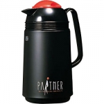 Japanese thermos "Partner"  with 1L glass bulb, color: black matt