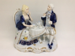 Porcelain musical figurine "Tea party"  21*19 cm