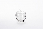 Vase with lid "Apple" of 7.5*9 cm color: Transparent