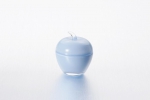 Vase with lid "Apple" of 7.5*9 cm color: Blue
